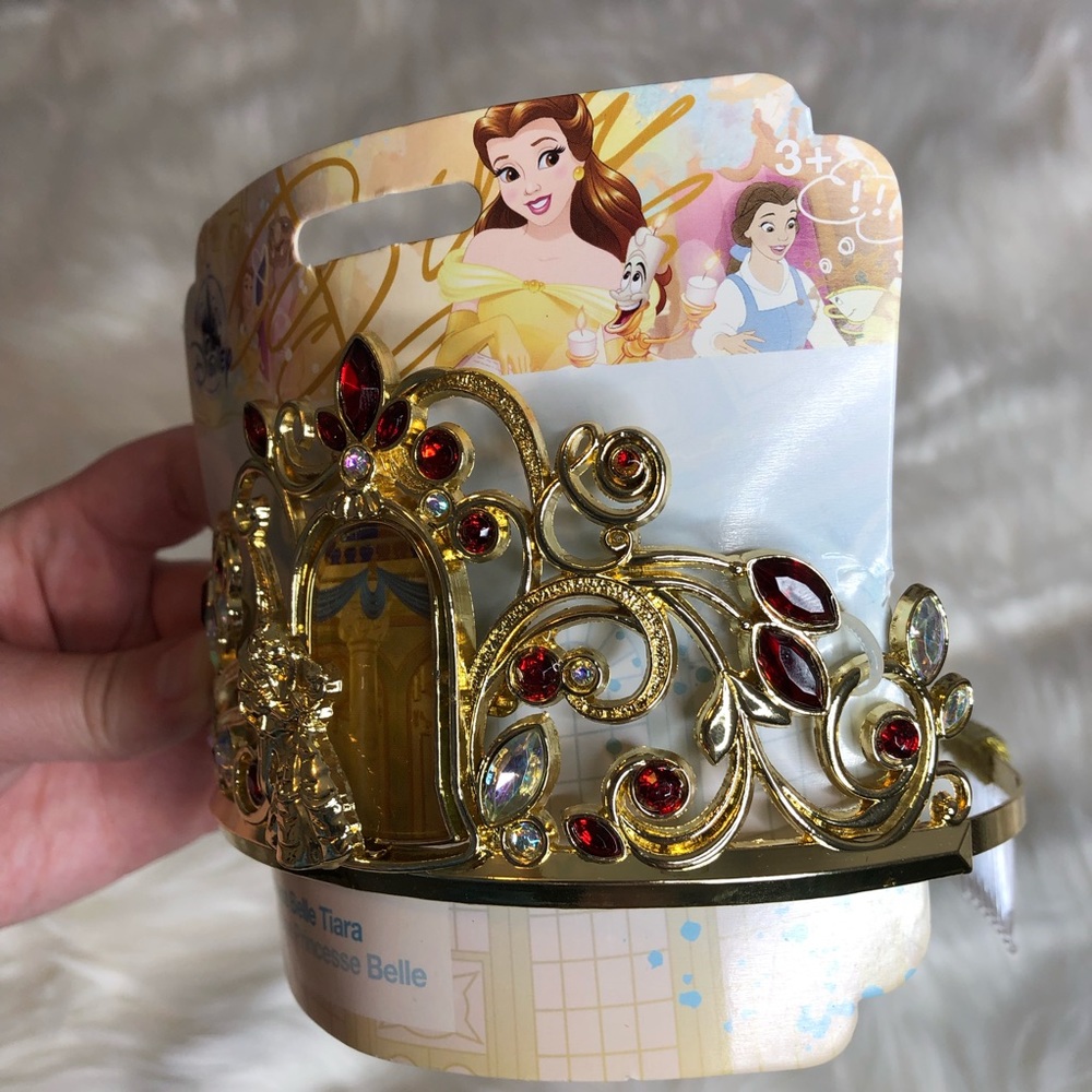 NWT Disney Parks Beauty and the Beast Belle Metal Crown Tiara - Picture 2 of 6
